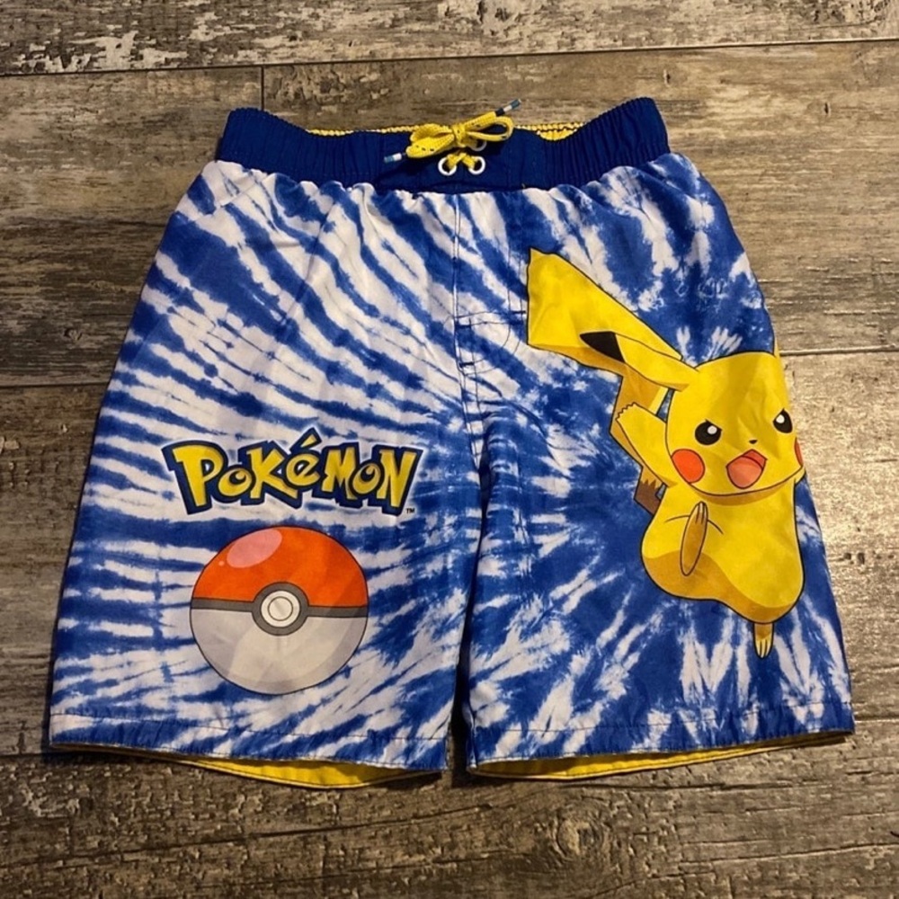 Boys Pokémon Pikachu Swim Trunks Size 6/7
